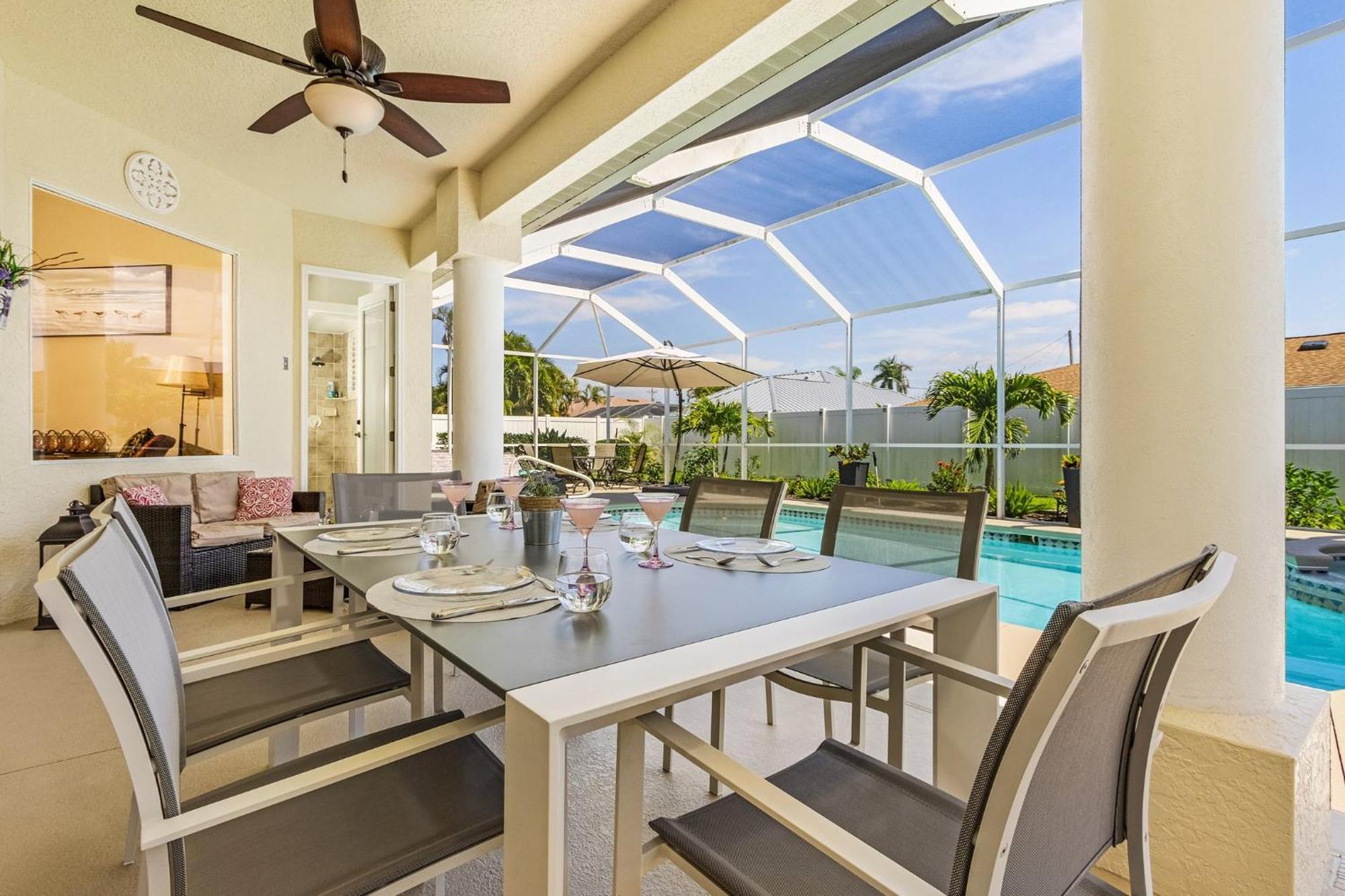 Villa-Haze, Lots Of Privacy, Solar & Electric Heated Pool And Spa Cape Coral Exterior foto
